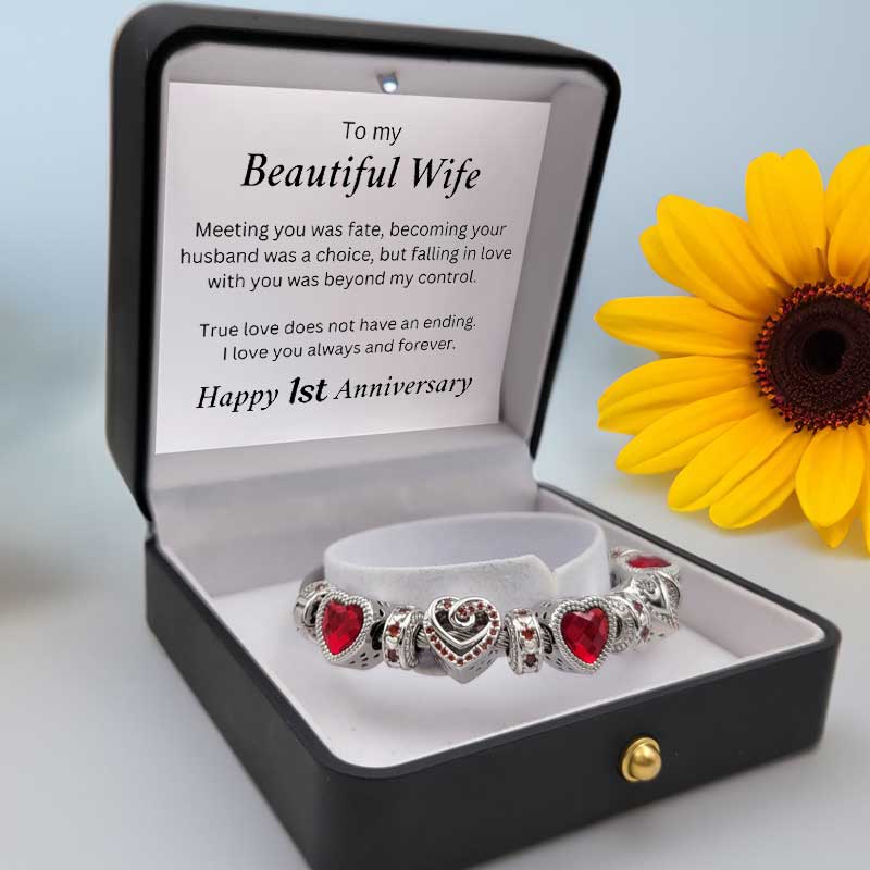 1st anniversary charm bracelet