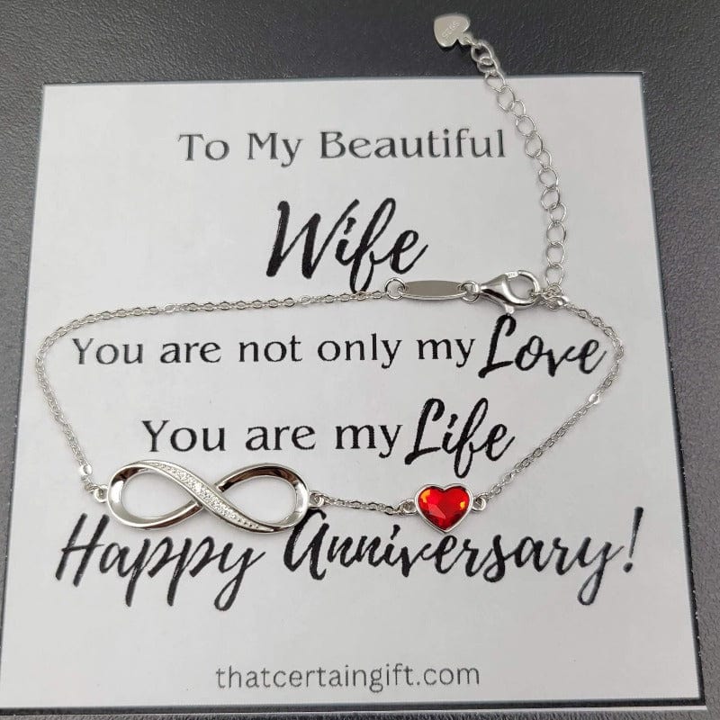 My Beautiful Wife - Sterling Silver Anniversary Bracelet