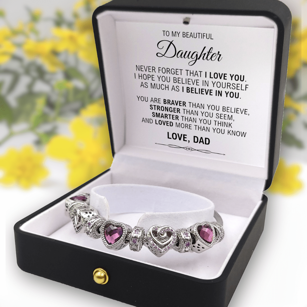 To My Beautiful Daughter - Love Dad - Bracelet - standard size