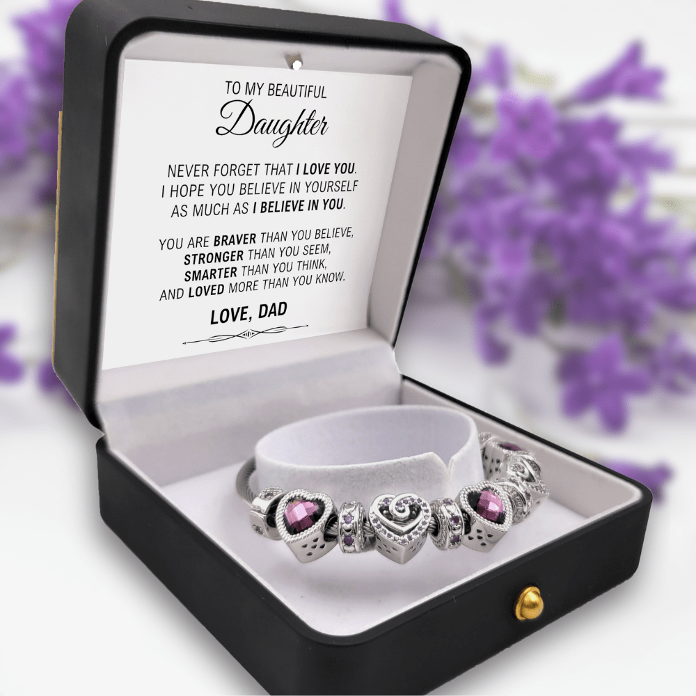 To My Beautiful Daughter - Love Dad - Bracelet - extra small size