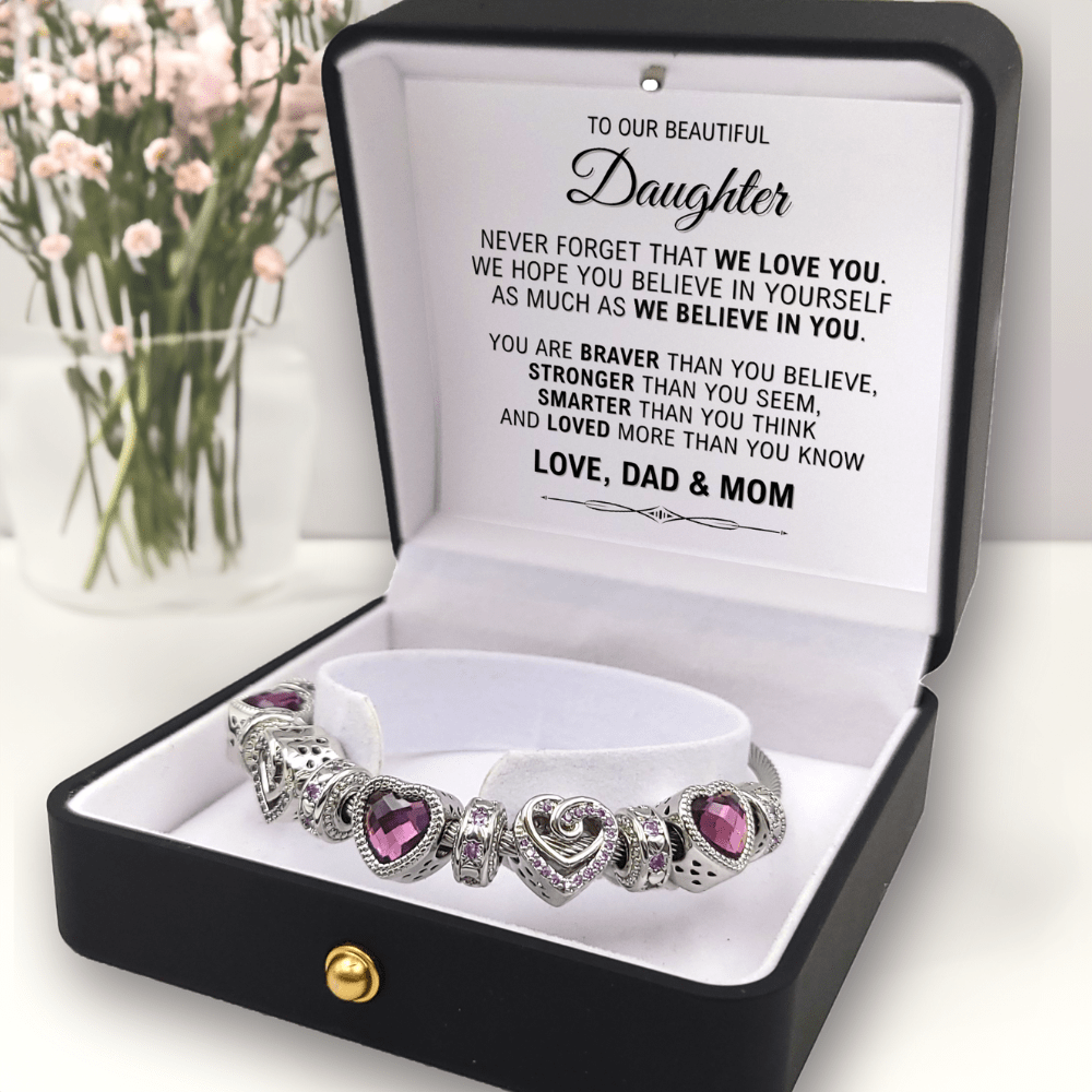 To My Beautiful Daughter Love Dad Mom- Bracelet – That Certain
