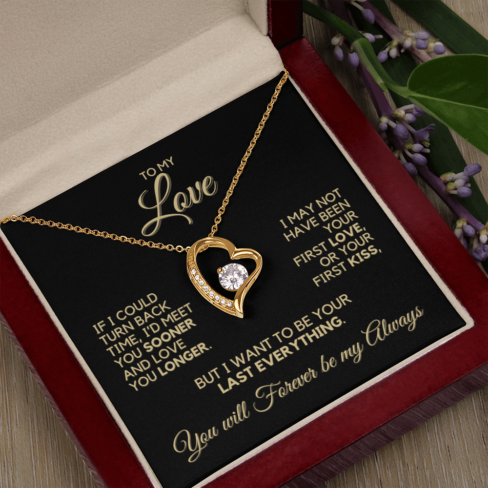 To My Love - If I Could Turn Back Time - Heart Necklace