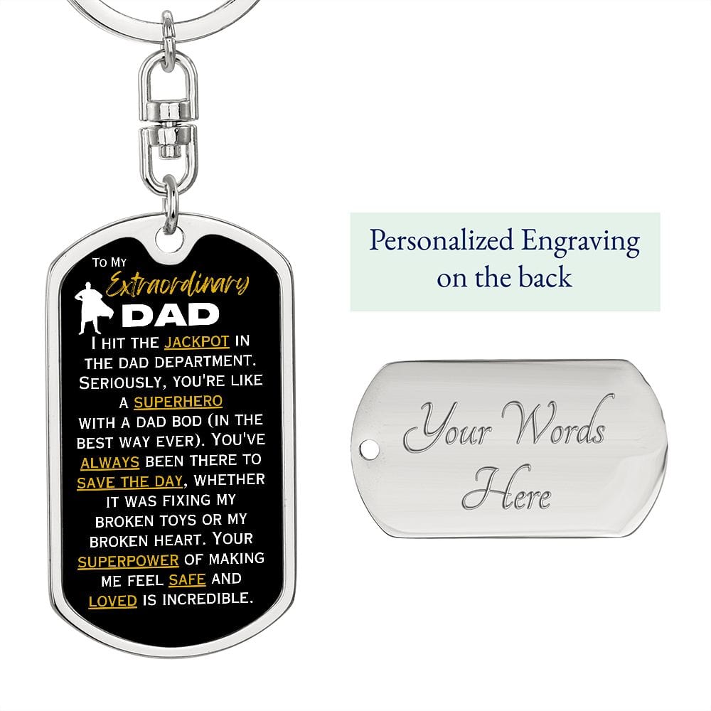 My Extraordinary Dad - Personalized Keychain