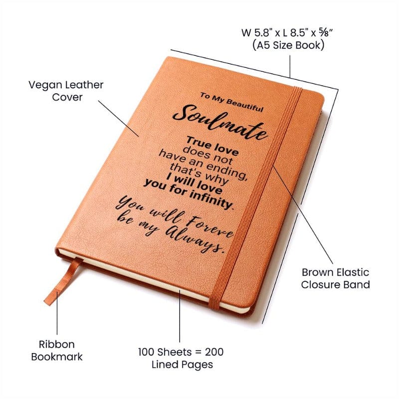 Infinite Love - Leather Journal - Soulmate
