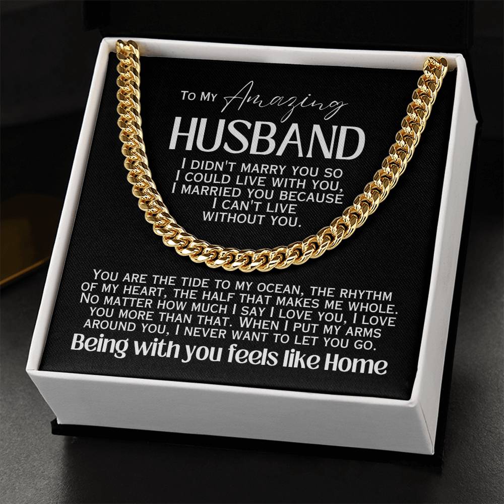 Para mi marido: collar "Tú eres mi hogar"