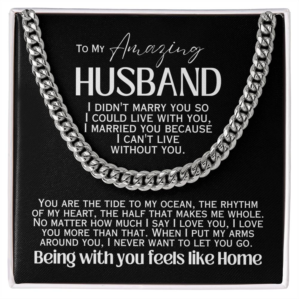 Para mi marido: collar "Tú eres mi hogar"