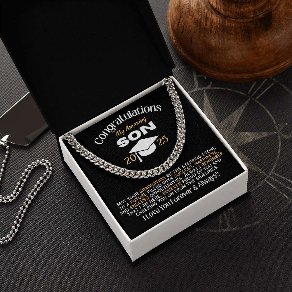 My Amazing Son - Graduation Link Chain Necklace