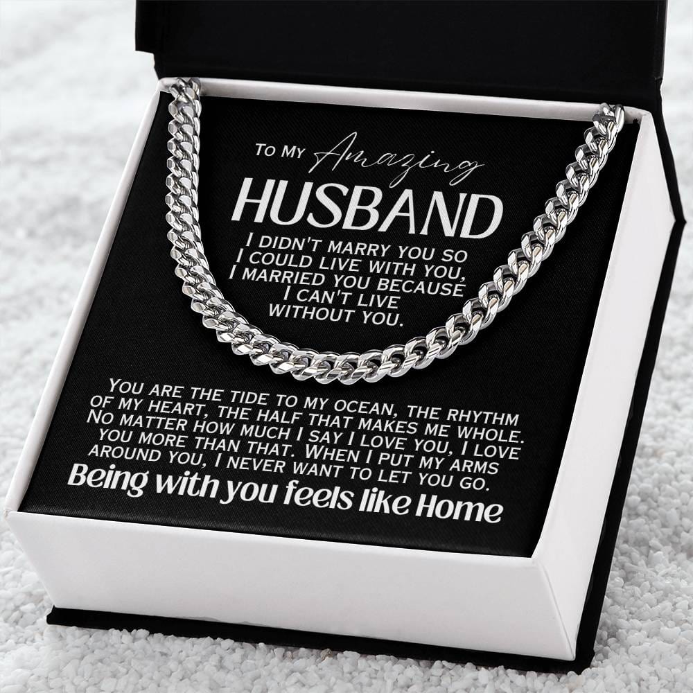 Para mi marido: collar "Tú eres mi hogar"