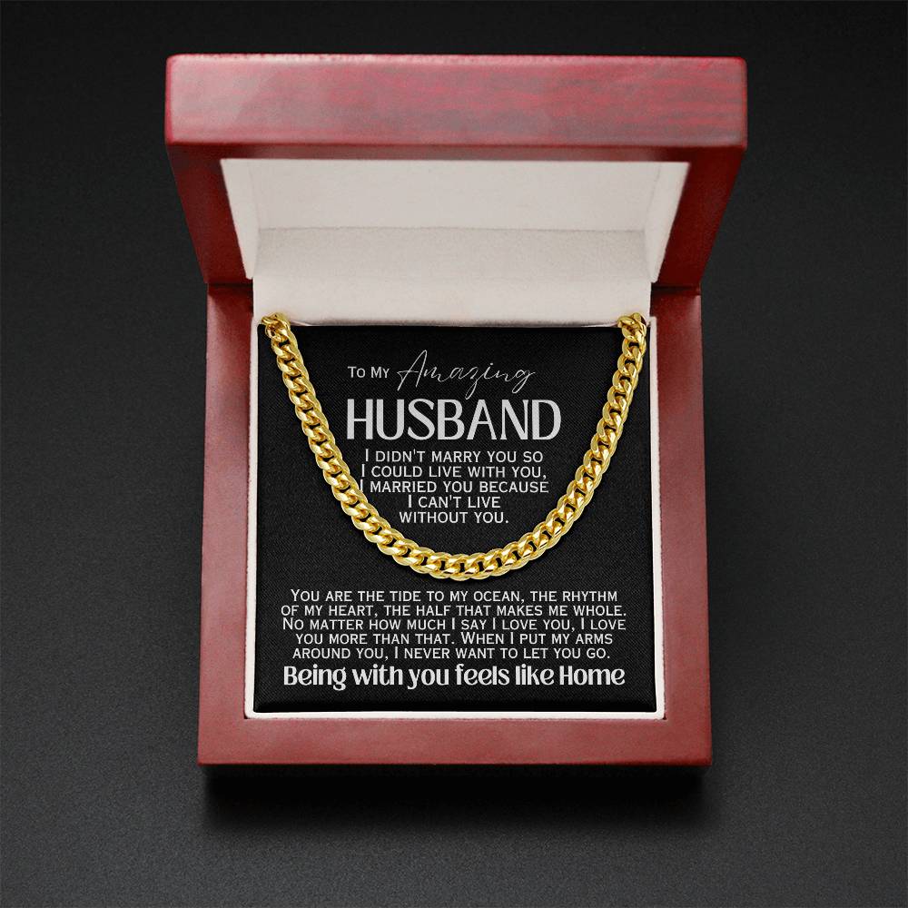 Para mi marido: collar "Tú eres mi hogar"