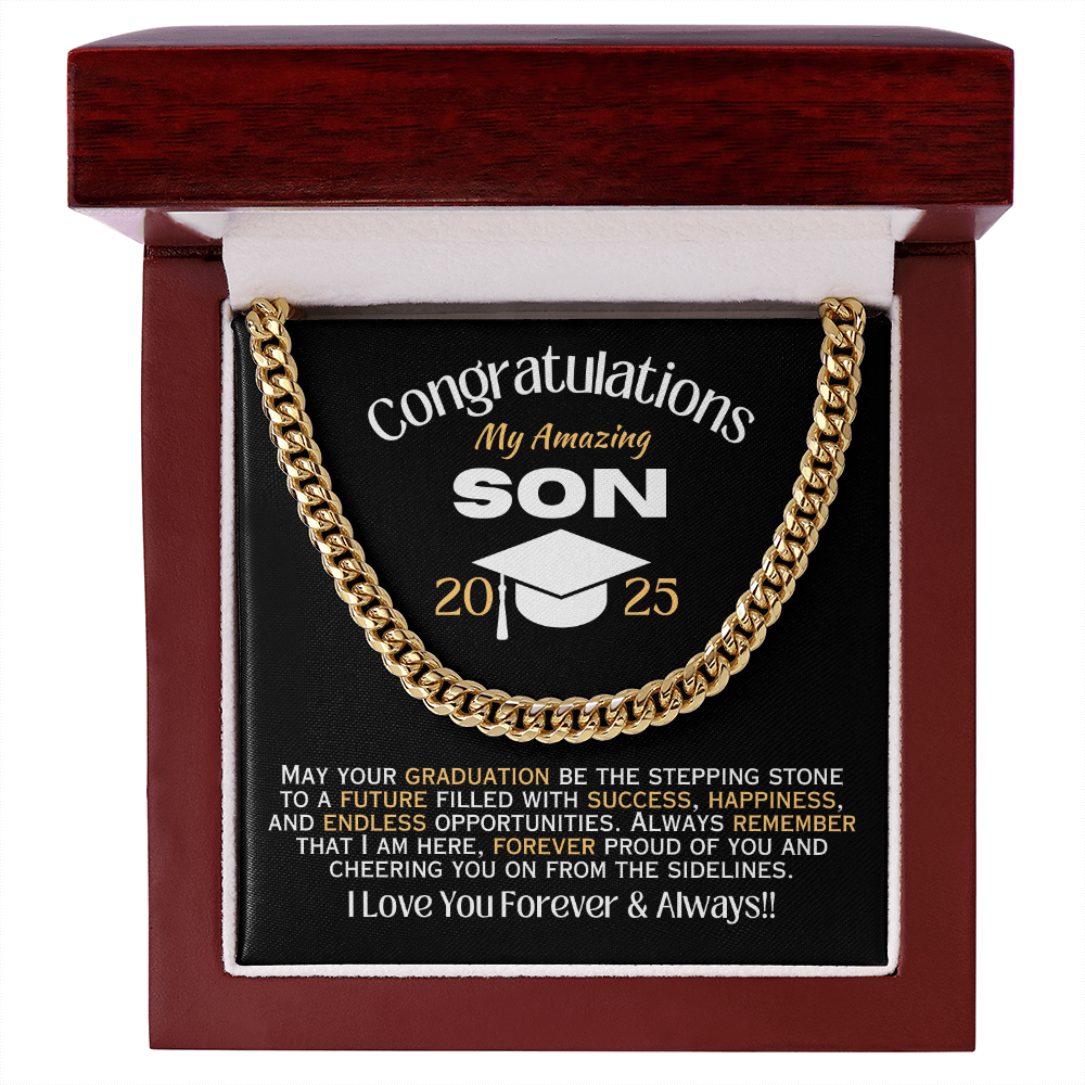 My Amazing Son - Graduation Link Chain Necklace