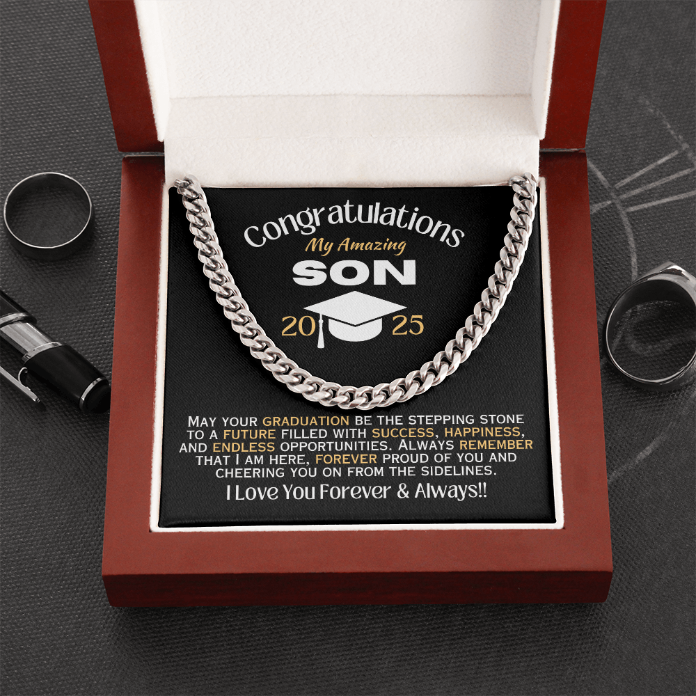 My Amazing Son - Graduation Link Chain Necklace