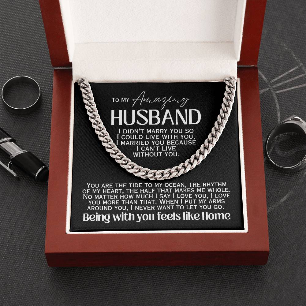 Para mi marido: collar "Tú eres mi hogar"