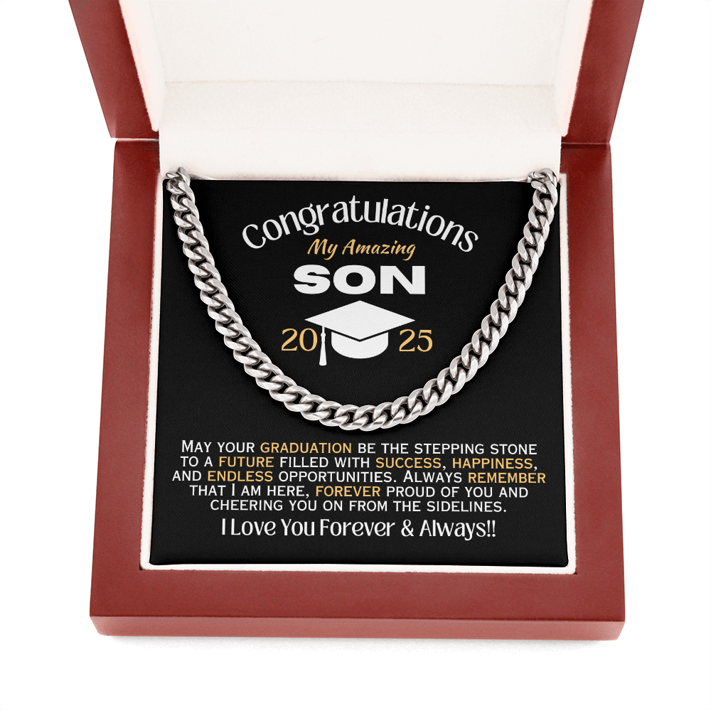 My Amazing Son - Graduation Link Chain Necklace