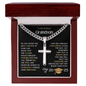My Brilliant Grandson - Personalized Graduation Cross Necklace - 2025