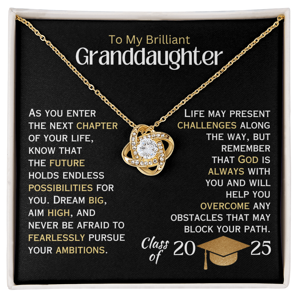 To My Brilliant Granddaughter - Graduation Necklace - 2025