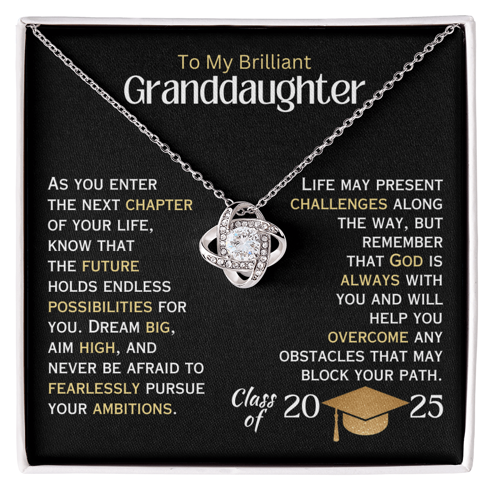 To My Brilliant Granddaughter - Graduation Necklace - 2025