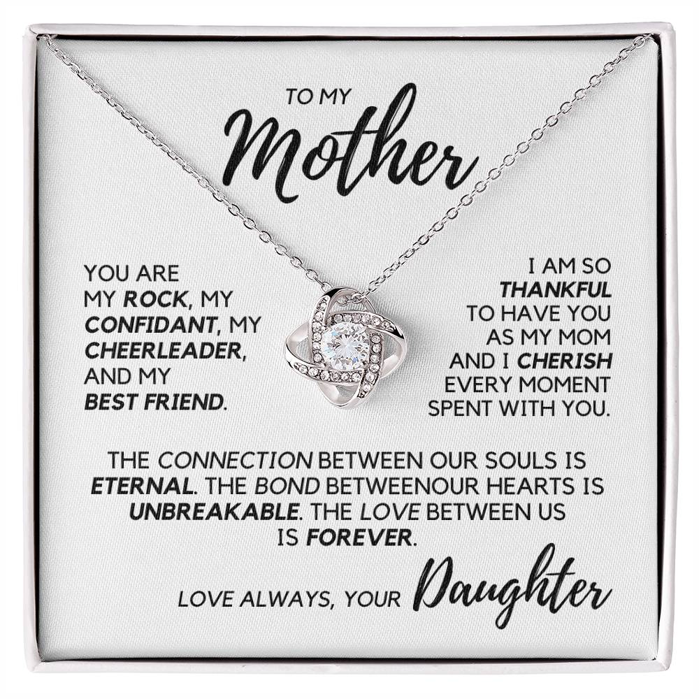 To Mother From Daughter - Forever Love - White Gold Finish with two-tone boxNecklace