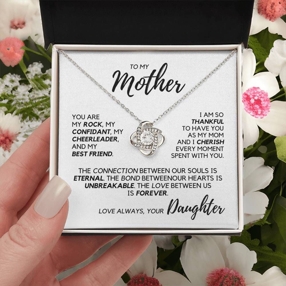 To Mother From Daughter - Forever Love - White Gold Finish with two-tone box