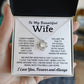 To My Wife - You Are My Home - Necklace - White Gold Finish with Two-tone Box