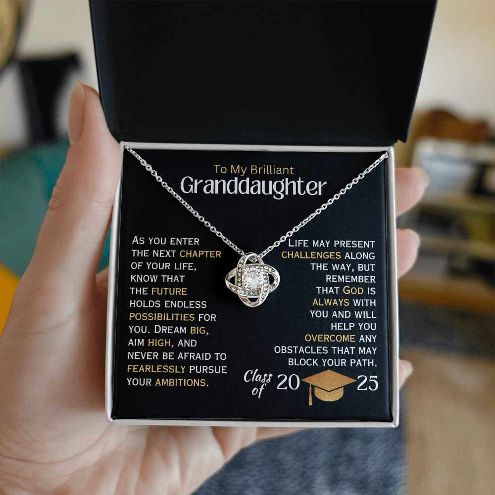 To My Brilliant Granddaughter - Graduation Necklace - 2025