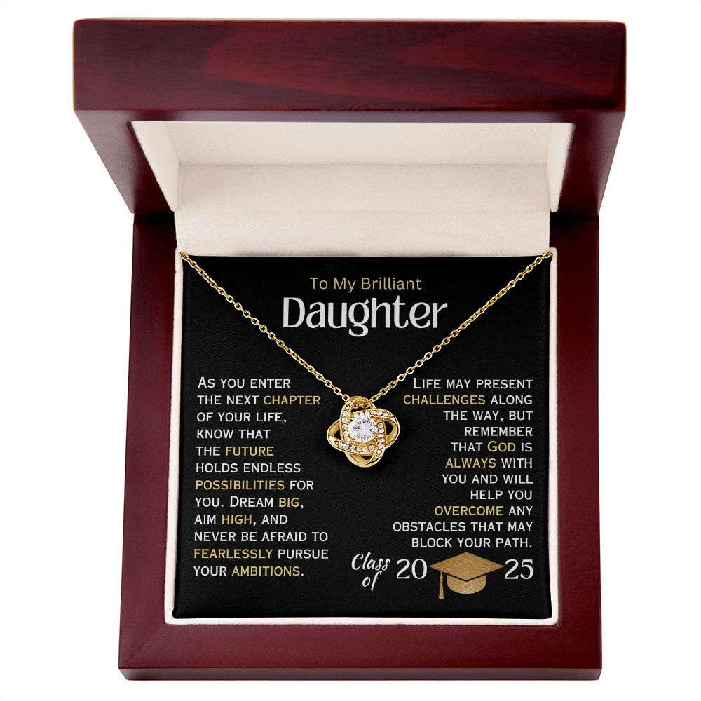 To My Brilliant Daughter - Graduation Necklace - 2025