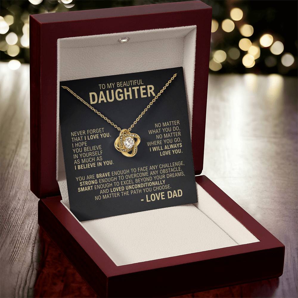 To My Daughter - I Will Always Love You - Necklace