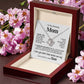 To Mom From Son - Forever Love - White Gold Finish Necklace with Luxury LED box
