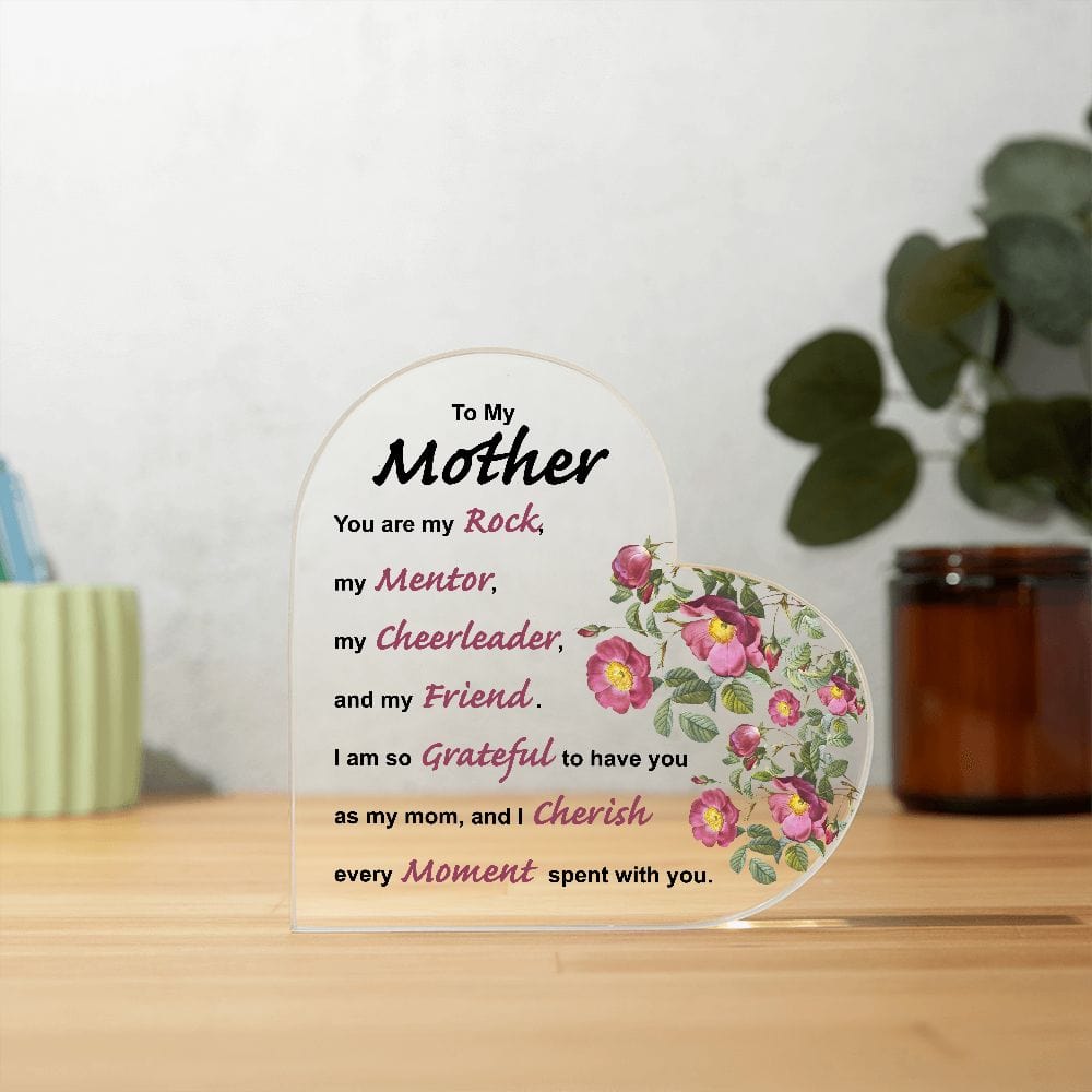 A mi madre - Mi mentora - Placa acrílica en forma de corazón