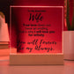 Infinite Love - Acrylic Plaque - Wife - Wooden Base with LED
