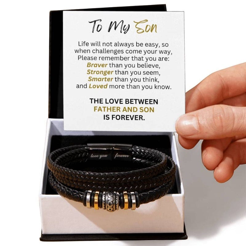 Father Son Forever Love - Men's Bracelet - Two-tone Box
