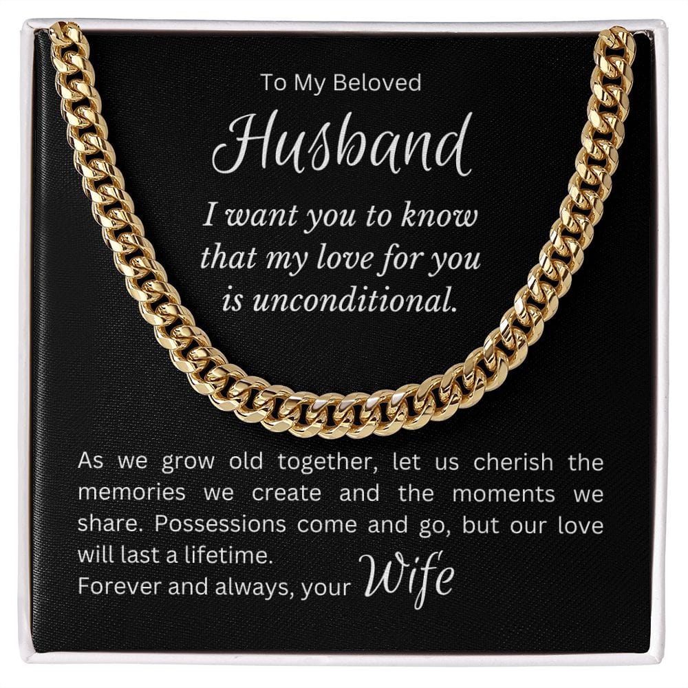 To My Beloved Husband - Unconditional Love - Necklace