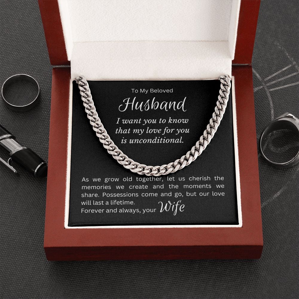 To My Beloved Husband - Unconditional Love - Necklace