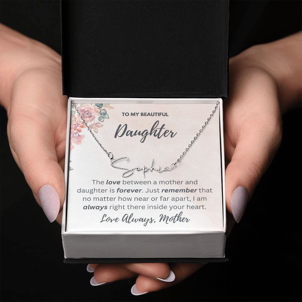 To My Beautiful Daughter - Forever Love - Name Necklace