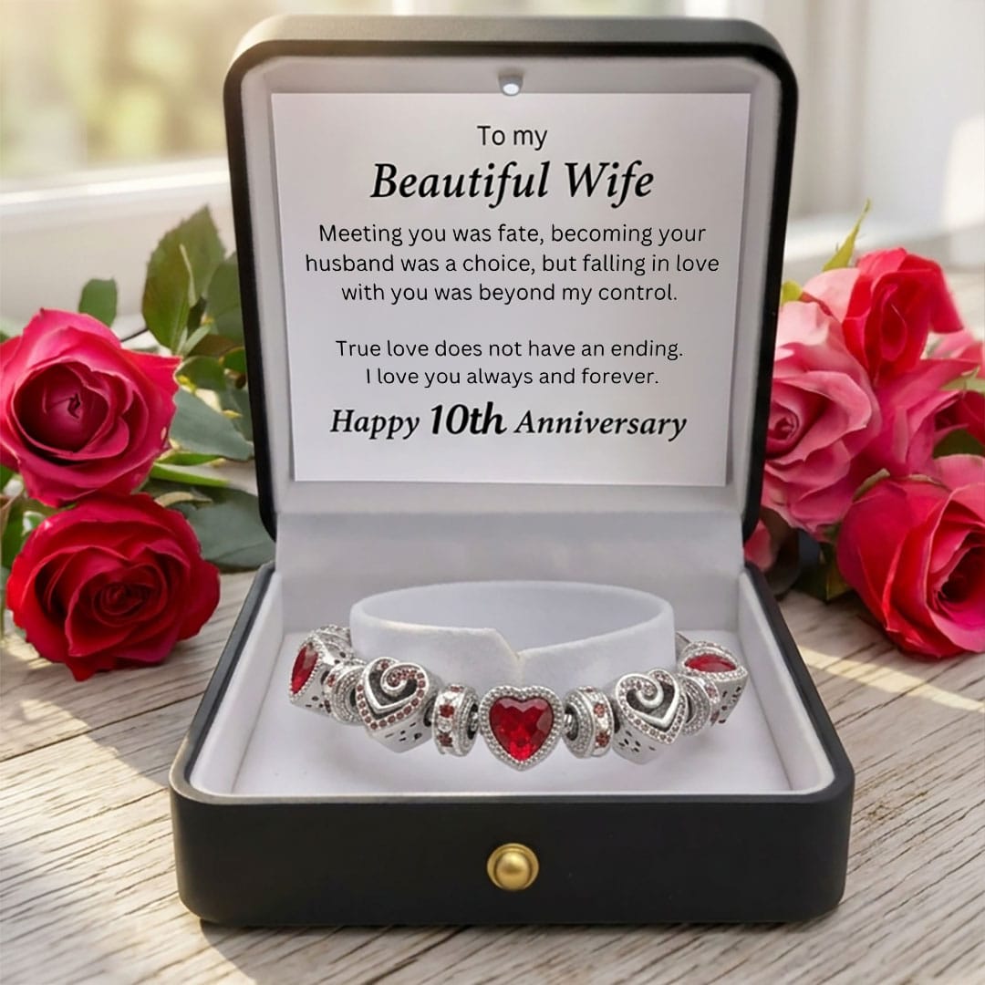 10th Anniversary Bracelet Gift for Wife
