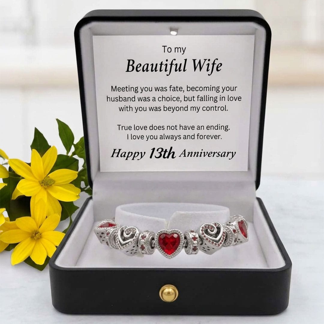 13th Anniversary Bracelet Gift for Wife