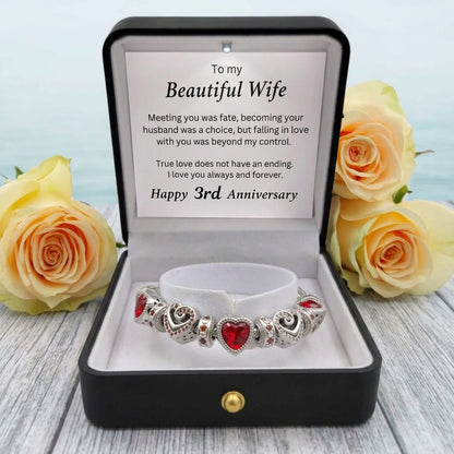 3rd Anniversary Bracelet Gift for Wife