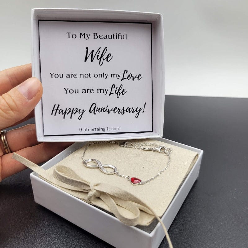 My Beautiful Wife - Sterling Silver Anniversary Bracelet