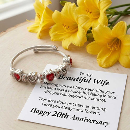 20th Anniversary Bracelet Gift for Wife