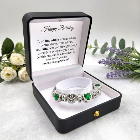 Happy Birthday May Birthstone Bracelet