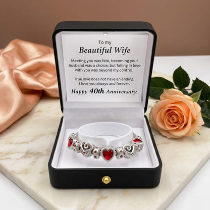 40th Anniversary Bracelet Gift for Wife