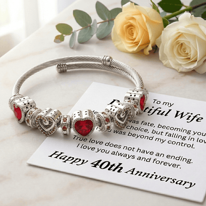 40th Anniversary Bracelet Gift for Wife