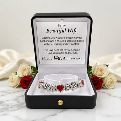 14th Anniversary Bracelet Gift for Wife