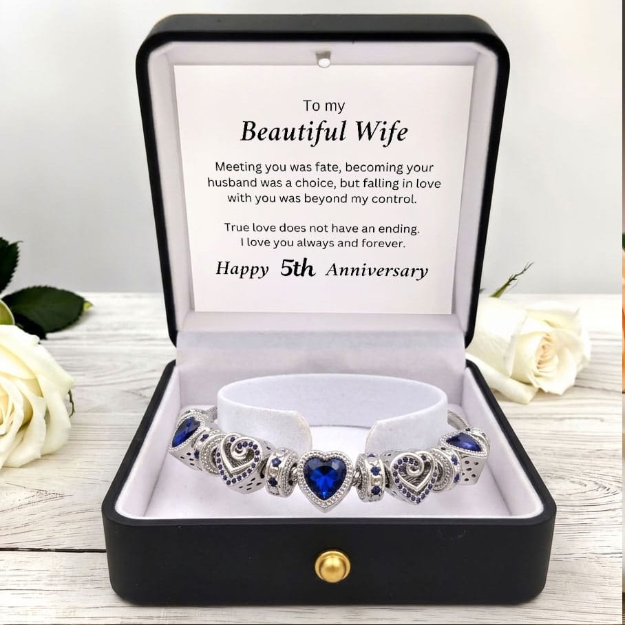 5th Anniversary Bracelet - Sapphire Blue