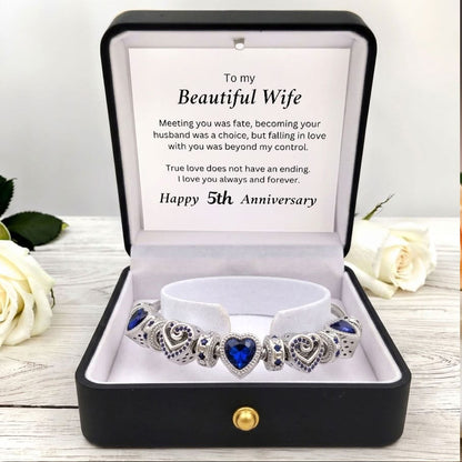 5th Anniversary Bracelet - Sapphire Blue