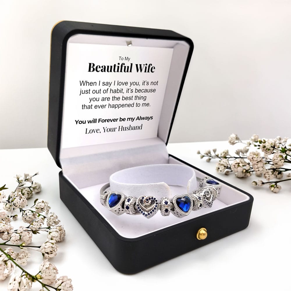 To My Wife - You Are The Best Thing Bracelet - Blue