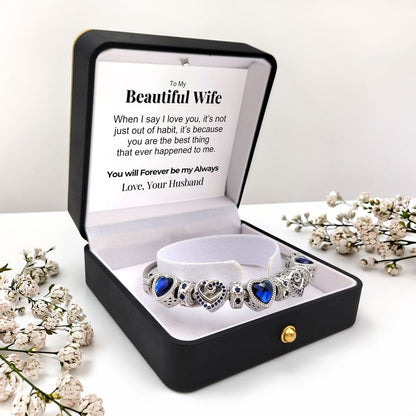 To My Wife - You Are The Best Thing Bracelet - Blue