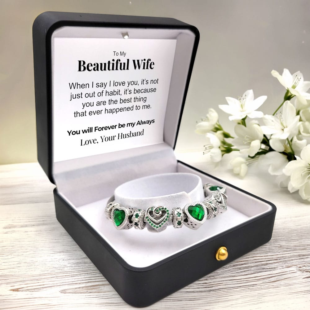 To My Wife - You Are The Best Thing Bracelet - Green