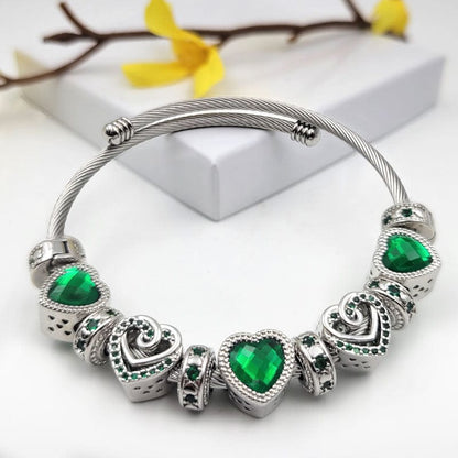 Pulsera con piedras de nacimiento Cherished Hearts™