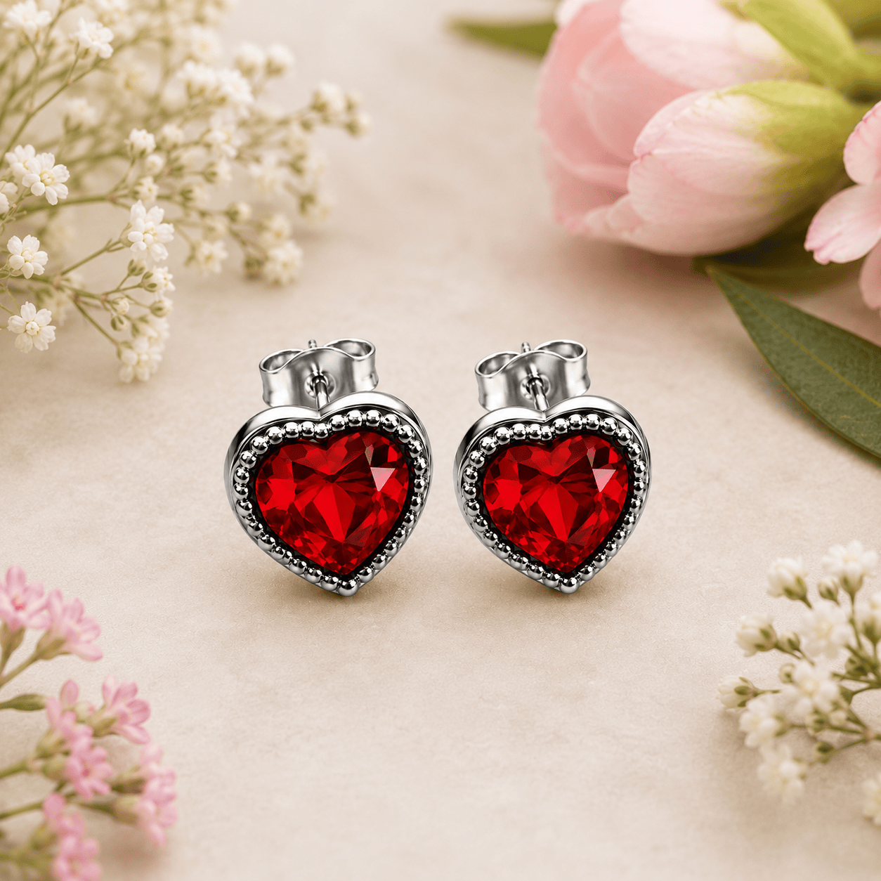 Red Forever Love Earrings