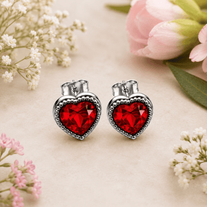 Pendientes de amor eterno rojos